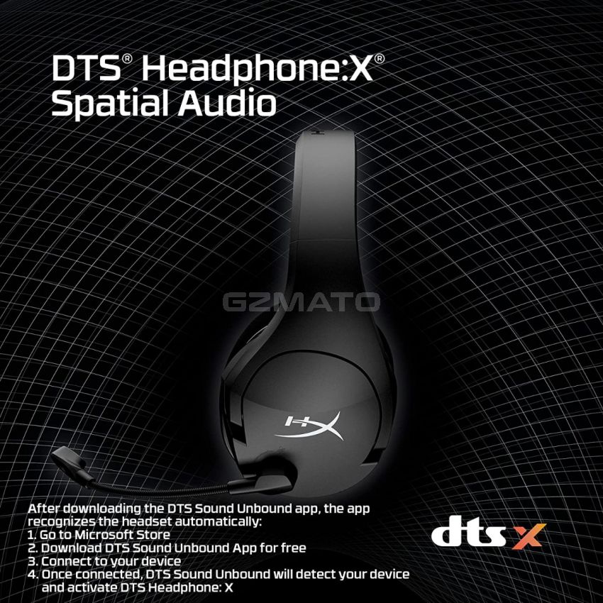 HyperX Cloud Stinger Core - Wireless Gaming Headset, for PC, 7.1 Surround Sound, Noise Cancelling Microphone, Lightweight