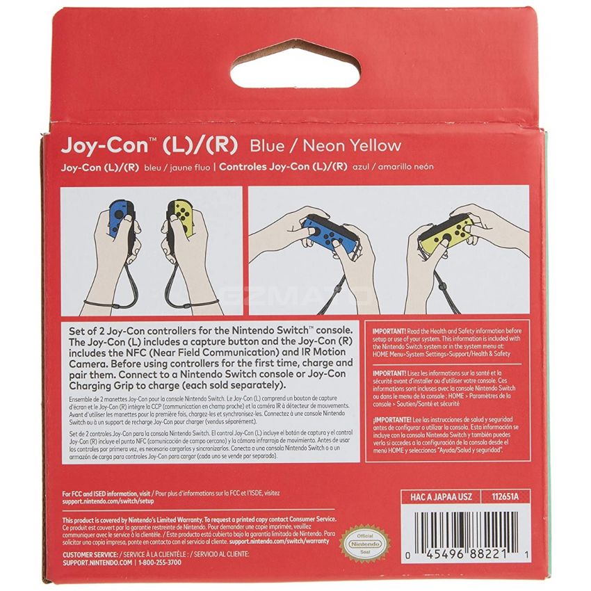 Nintendo Blue/ Neon Yellow Joy-Con (L-R) - Switch