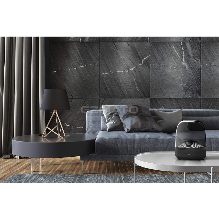 Harman Kardon Aura Studio 3 - Elegant, BT Wireless Speaker with Premium Design and Ambient Lighting - Black