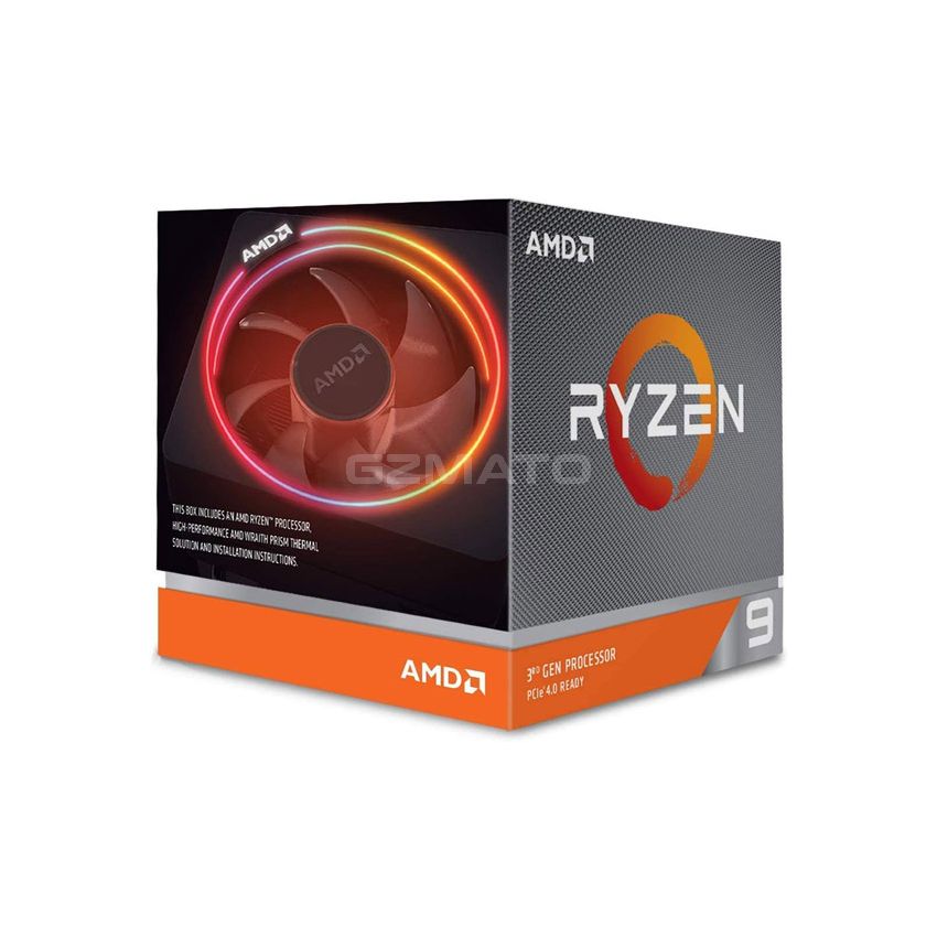 AMD Ryzen 9 3900X 3.8/4.6 GHz 12-core 24-thread unlocked desktop processor with Wraith Prism LED Cooler