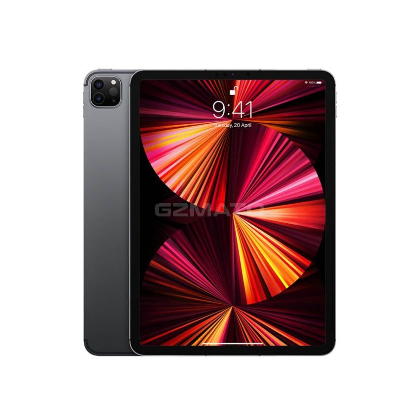 NEW 2021 Apple 11-inch iPad Pro Wi-Fi + Cellular 5G M1 Chip Stunning Liquid Retina display with ProMotion-Space Gray-256GB-Wi-Fi + Cellular
