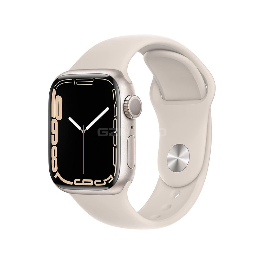 Apple Watch Series 7 Aluminum with Sport Band-Starlight-GPS + Cellular-41mm