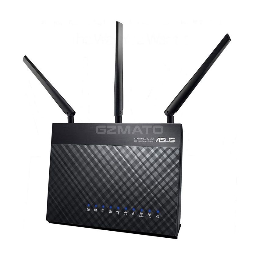 ASUS AC1900 WiFi Gaming Router (RT-AC68U) - Dual Band Gigabit Wireless Internet Router, Gaming & Streaming, AiMesh Compatible, Included Lifetime Internet Security, Adaptive QoS, Parental Control