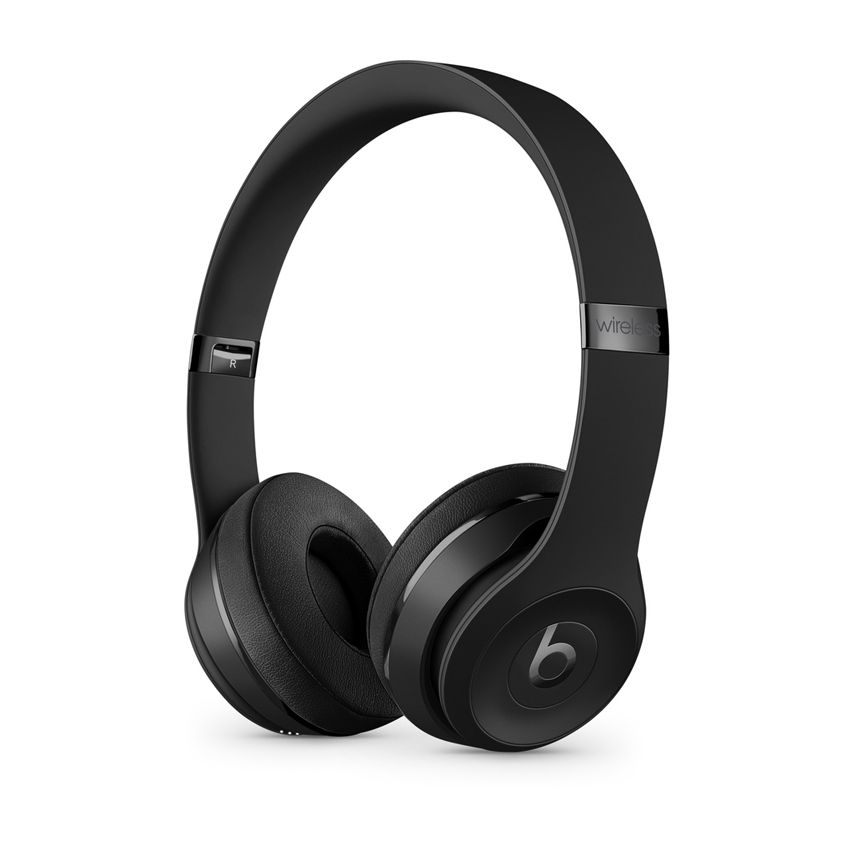 Beats Solo 3 Wireless On-Ear Headphones - Apple W1 Headphone Chip, Class 1 Bluetooth, 40 Hours of Listening Time, Built-in Microphone - -Black