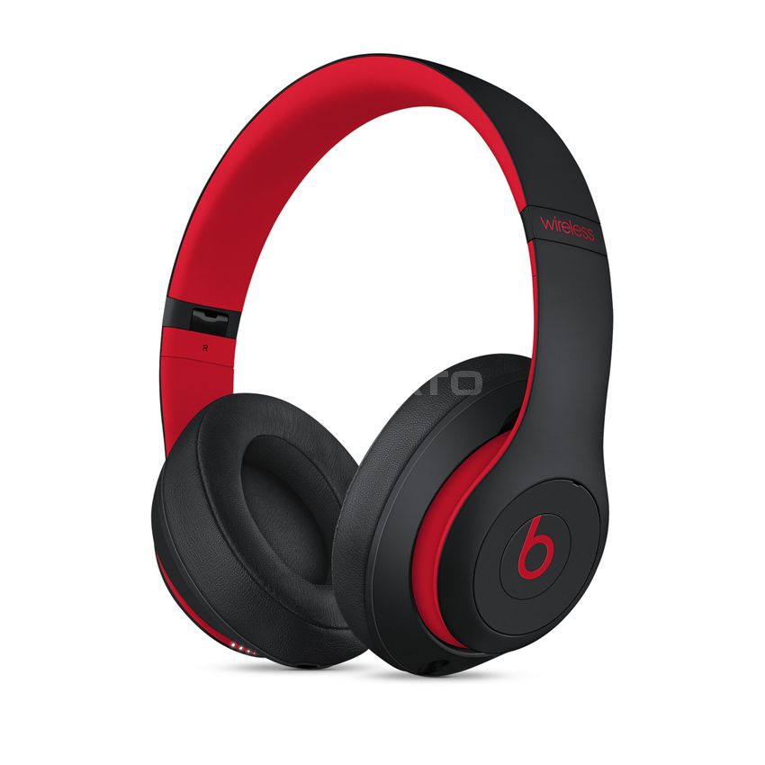 Beats Studio3 Wireless Noise Cancelling Over-Ear Headphones - Apple W1 Headphone Chip, Class 1 Bluetooth, 22 Hours of Listening Time, Built-in Microphone - -The Beats Decade Collection - Defiant Black-Red