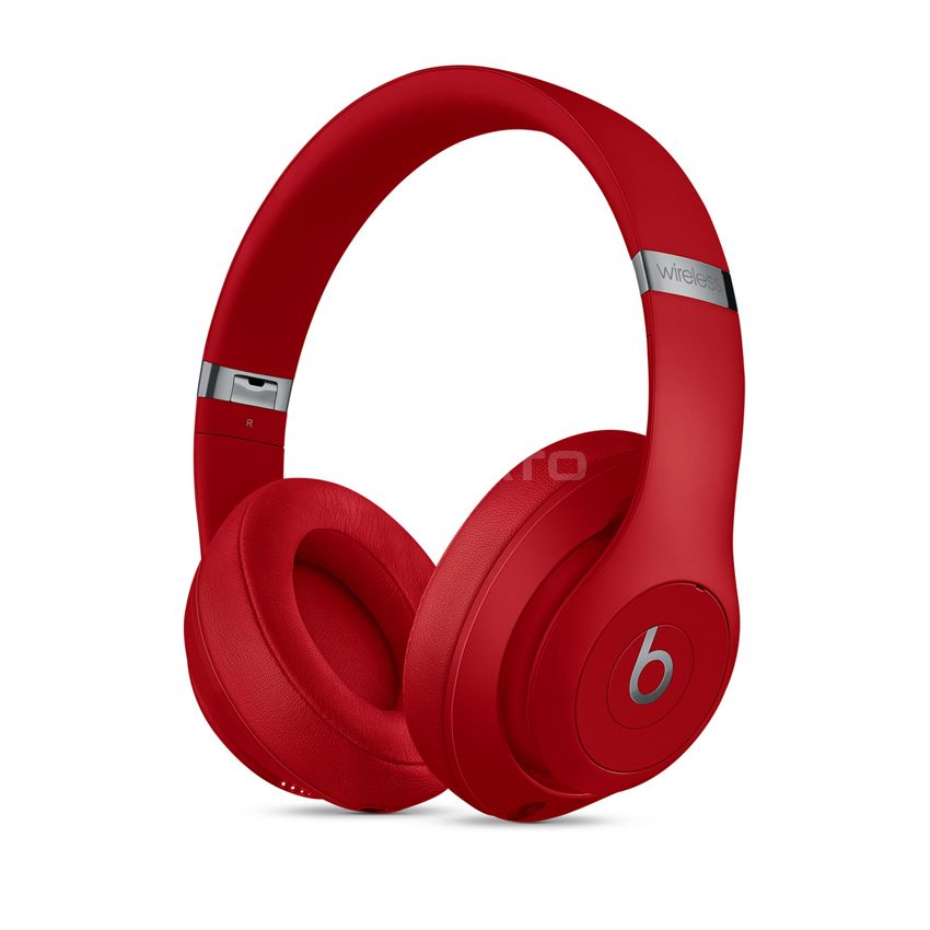 Beats Studio3 Wireless Noise Cancelling Over-Ear Headphones - Apple W1 Headphone Chip, Class 1 Bluetooth, 22 Hours of Listening Time, Built-in Microphone - -Red