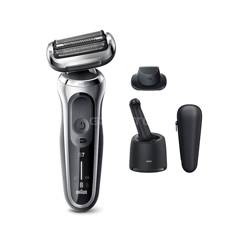 Braun Electric Razor for Men, Series 70-7001cc-7071cc 360 Flex Head Electric Shaver with Beard Trimmer, Rechargeable, Wet & Dry with Clean & Charging Station and Travel Case