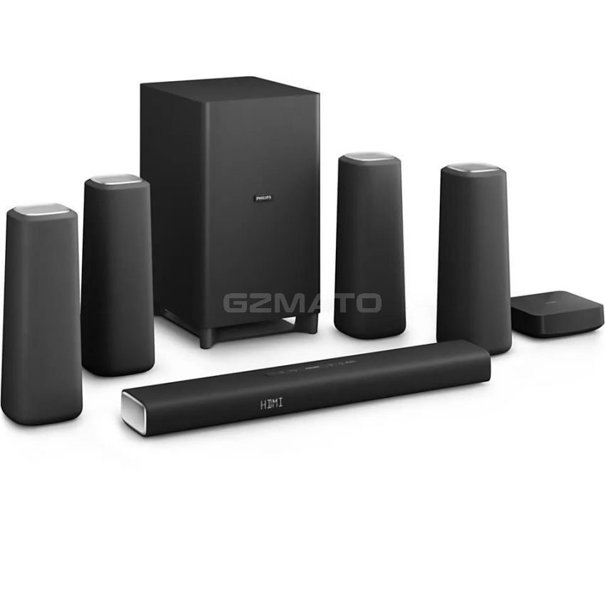 Philips CS5530B Zenit cinema speakers 5.1 Bluetooth NFC HDMI 4K2K pass-through for ultra HD content enjoyment
