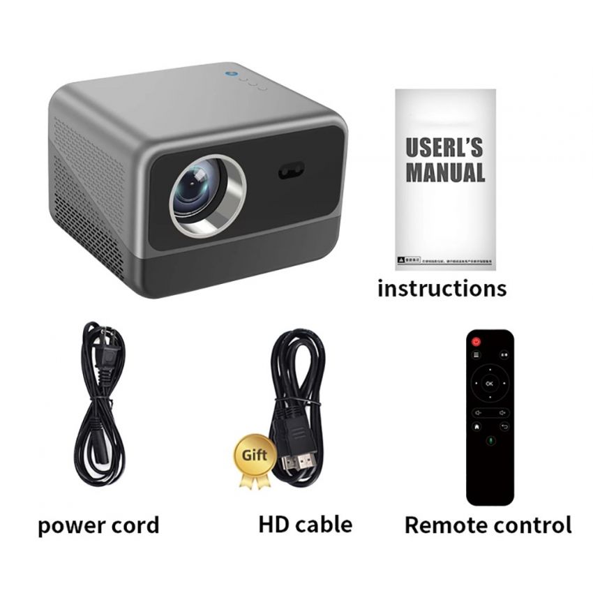 Smart Android 10.0 Dual Band Wifi 3D 4K Projector RAM 2GB ROM 16GB Video Home Theater 1080P Autofocus LCD Projector Sealed light machine
