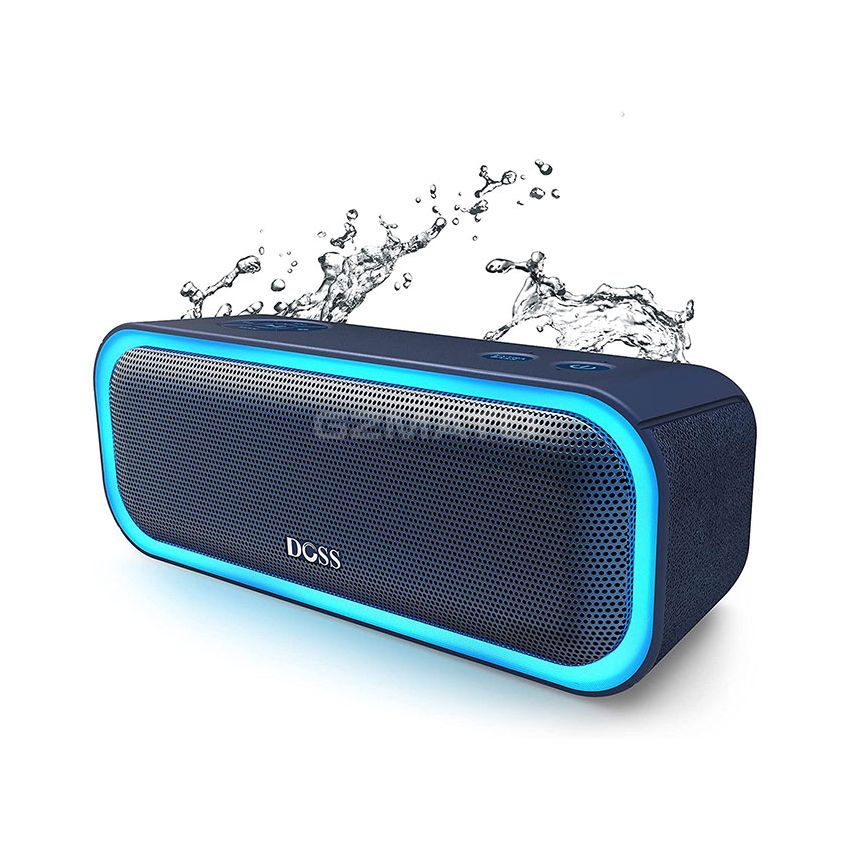 DOSS SoundBox Pro Portable Wireless Speaker with 20W Stereo Sound, Active Extra Bass, IPX5 Waterproof, Wireless Stereo Pairing, Multi-Colors Lights, 20 Hrs Playtime