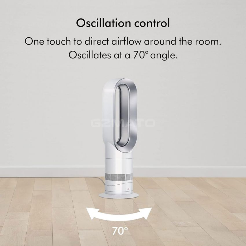 Dyson Hot+Cool™ AM09 Jet Focus heater and fan, White/Silver