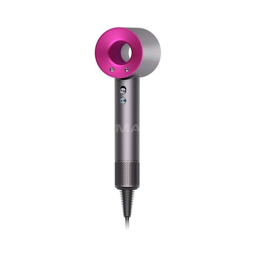 Dyson Supersonic Hair Dryer HD01, 2.7 Meter Power Cable, UK Power Adapter Iron/Fuchsia, 1600W 220-240V 50/60Hz
