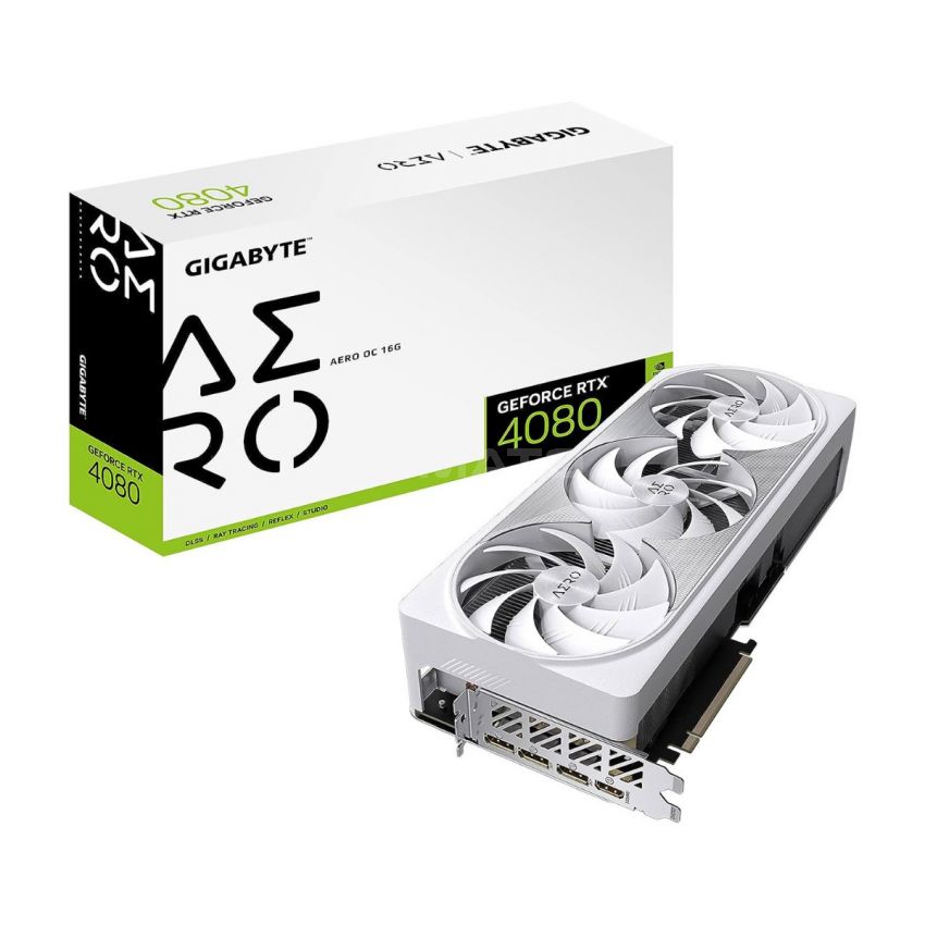 GIGABYTE GV-N4080AERO OC-16GD GeForce RTX 4080 16GB AERO OC Graphics Card, 3X WINDFORCE Fans, 16GB 256-bit GDDR6X, Video Card