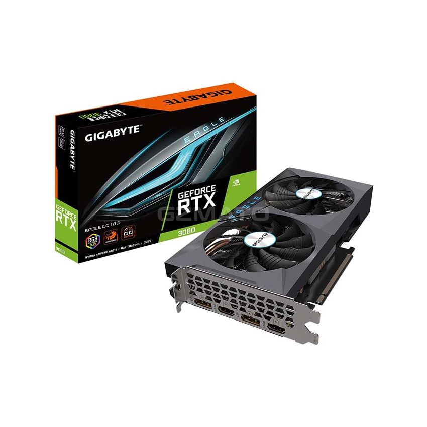 GIGABYTE GeForce RTX 3060 Eagle OC 12G Graphics Card, 2X WINDFORCE Fans, 12GB 192-bit GDDR6, GV-N3060EAGLE OC-12GD Video Card