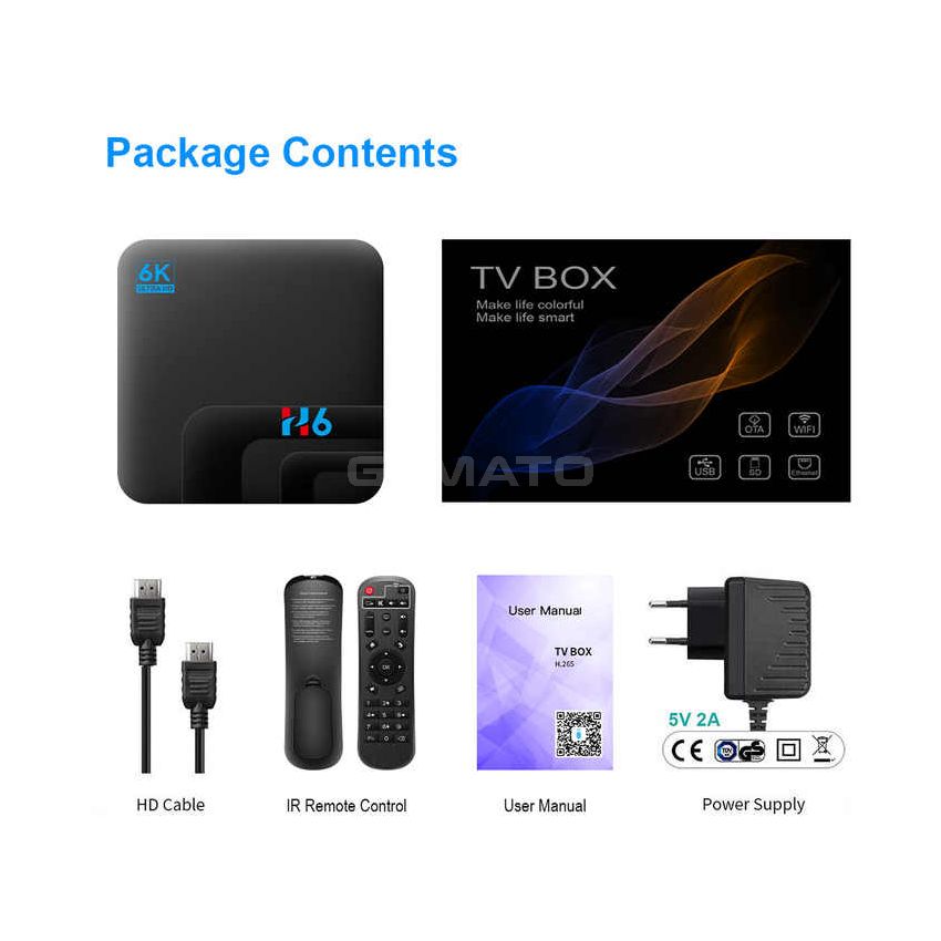Skyline OEM Android TV Box Android 10 4GB 64GB 32GB 6K 3D Video H.265 Media Player 2.4G 5GHz Wifi Set top box Smart TV Box