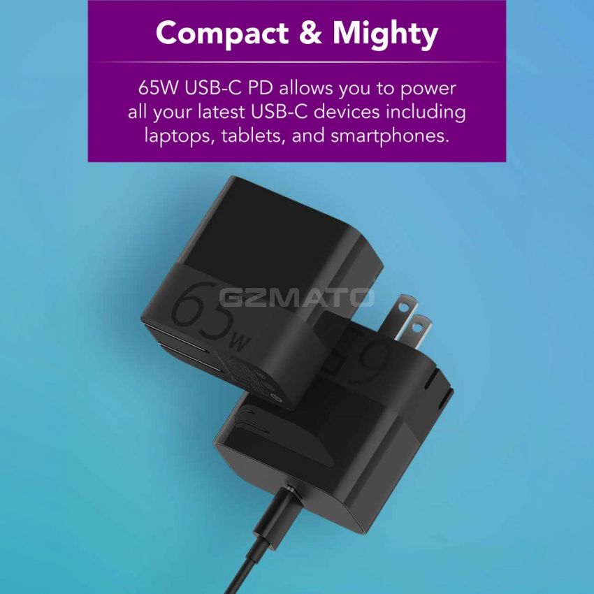 zPower™ Turbo 65W USB-C PD Wall Charger