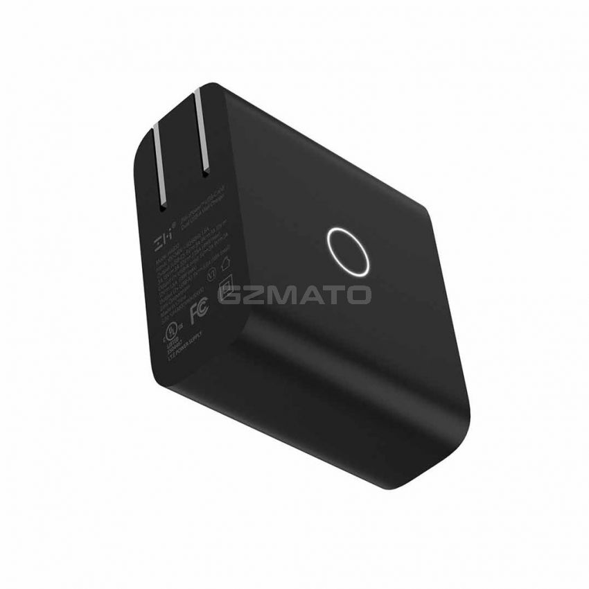 zPower 3-Port Travel Charger: 45W USB-C PD and 18W-Split Dual USB-A Wall Charger