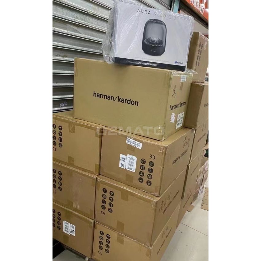 Harman Kardon Aura Studio 3 - Elegant, BT Wireless Speaker with Premium Design and Ambient Lighting - Black