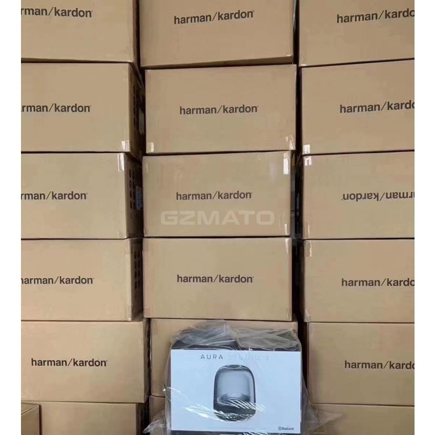 Harman Kardon Aura Studio 3 - Elegant, BT Wireless Speaker with Premium Design and Ambient Lighting - Black