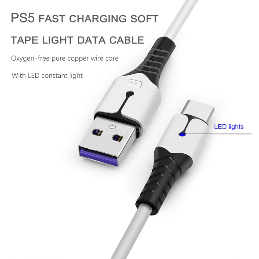 IINE USB-C Charger Cable For PlayStation 5 Controller Power Charging Cord For Sony Playstation 5 PS4 Gampad Joystick Game Accessories