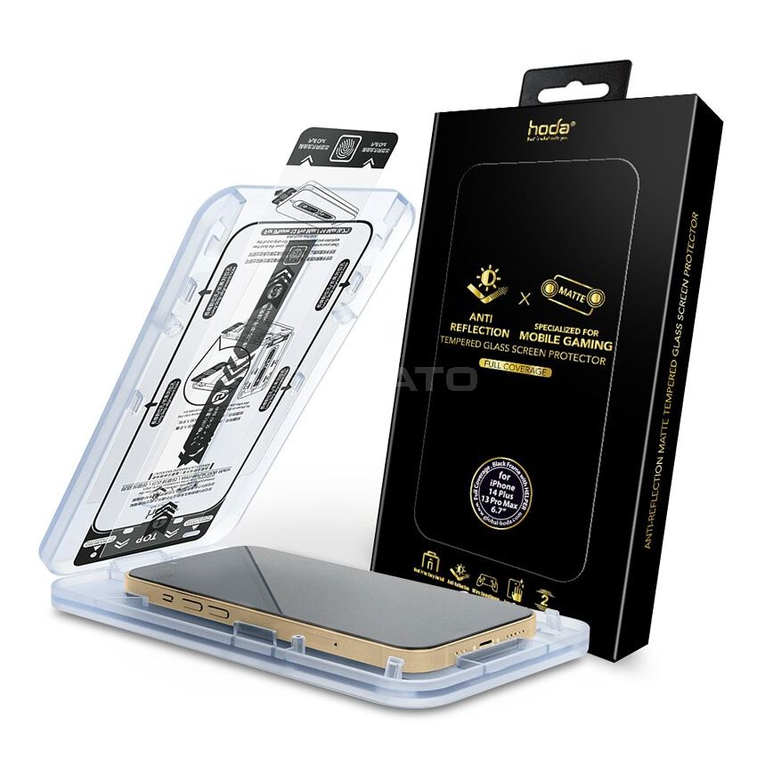 hoda iPhone 14, Pro, Max Anti-Reflection (Matte) Full Coverage Glass Screen Protector 6.1