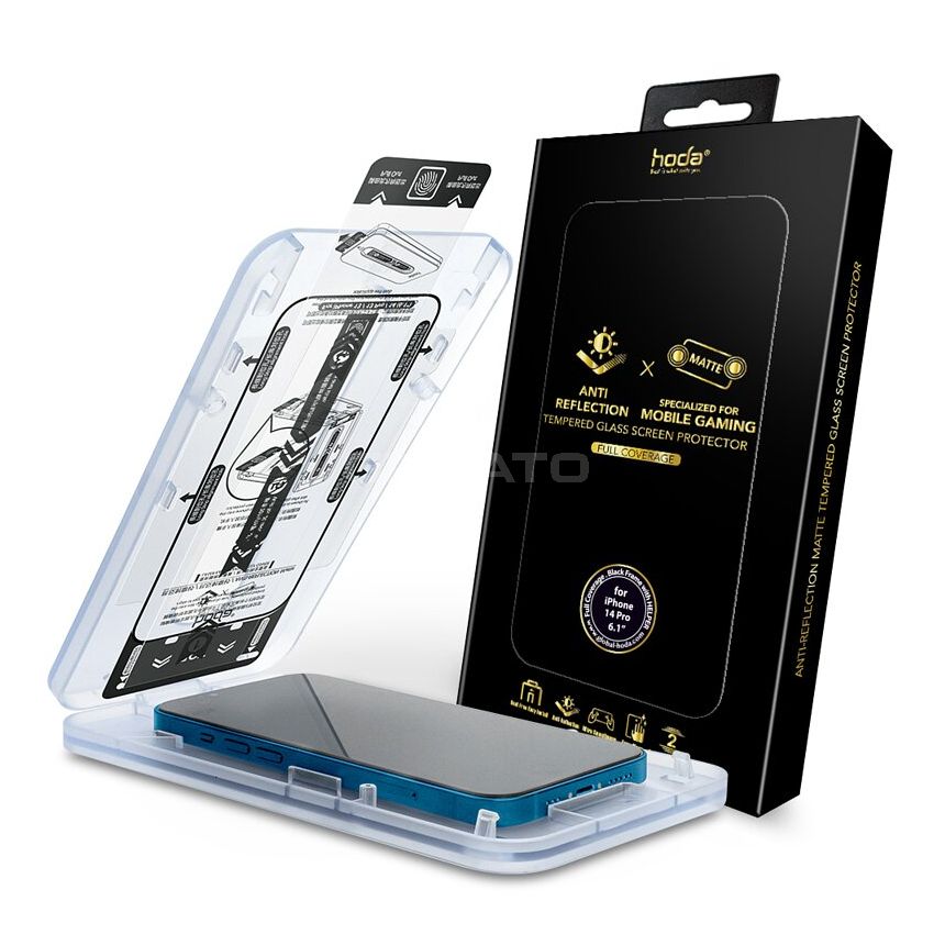 hoda iPhone 14, Pro, Max Anti-Reflection (Matte) Full Coverage Glass Screen Protector 6.1