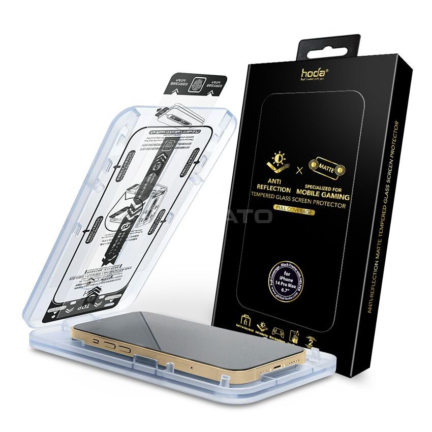 hoda iPhone 14, Pro, Max Anti-Reflection (Matte) Full Coverage Glass Screen Protector 6.1