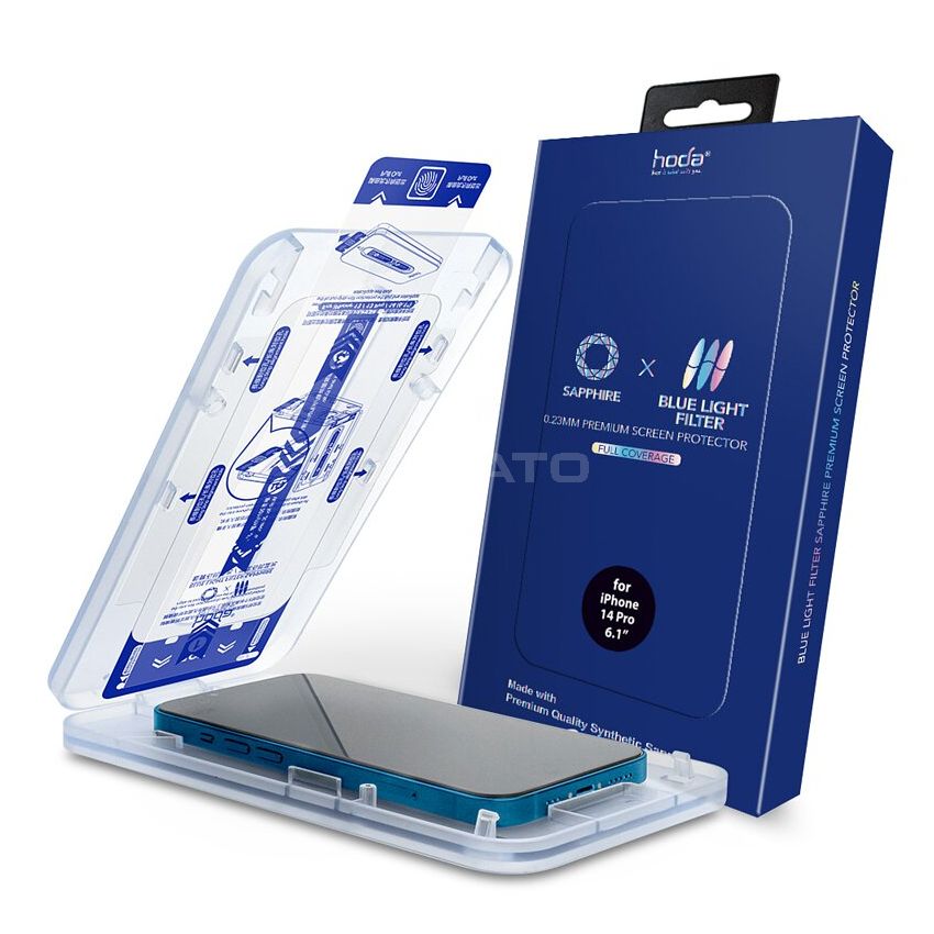 hoda iPhone 14, Pro, Max Blue Light Filter Sapphire Screen Protector 6.1