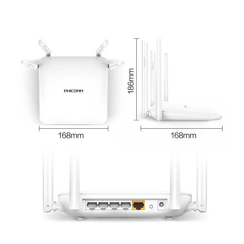 Phicomm AC 1200Mpbs Smart Dual-Band 802.11AC 2.4G/5.0GHz Gigabit Wireless Wifi Router Wi-Fi