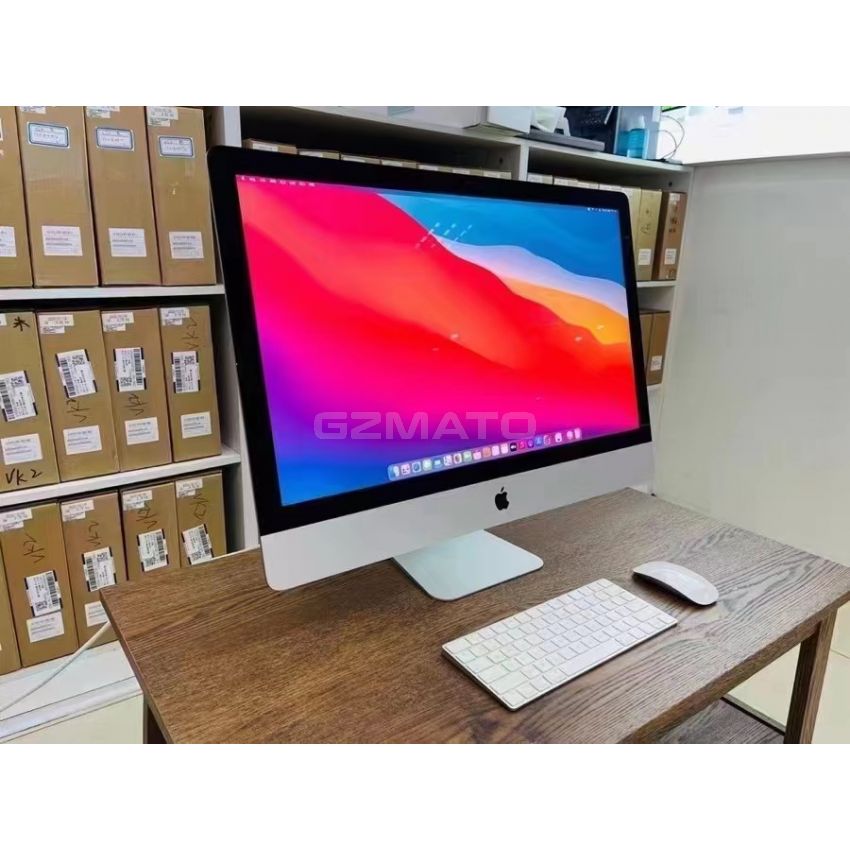 Apple iMac 27-Inches Intel Core i7 3.8Ghz 10th-Gen 8GB RAM SSD 512GB Radeon Pro 5500XT 8GB DDR6 Graphic Card 5K Retina Display Nano-texture - 2020 MXWV2CH/A Silver