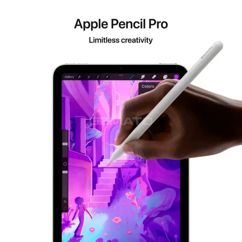 Apple - iPad mini 256GB Wi-Fi + Cellular (A17 Pro chip) - Built for Apple Intelligence - Purple