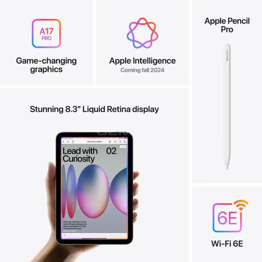 Apple - iPad mini 512GB Wi-Fi (A17 Pro chip) - Built for Apple Intelligence - Space Gray