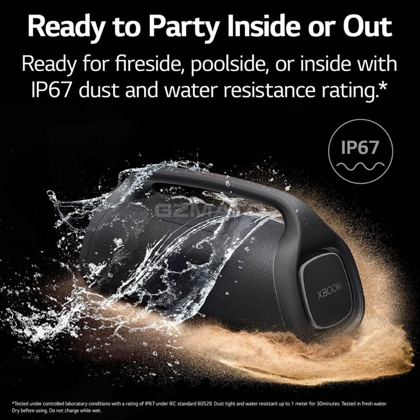 LG XBOOM Go Portable Bluetooth Speaker XG9QBK - Stage Lighting and up to 24-Hour Battery, Black