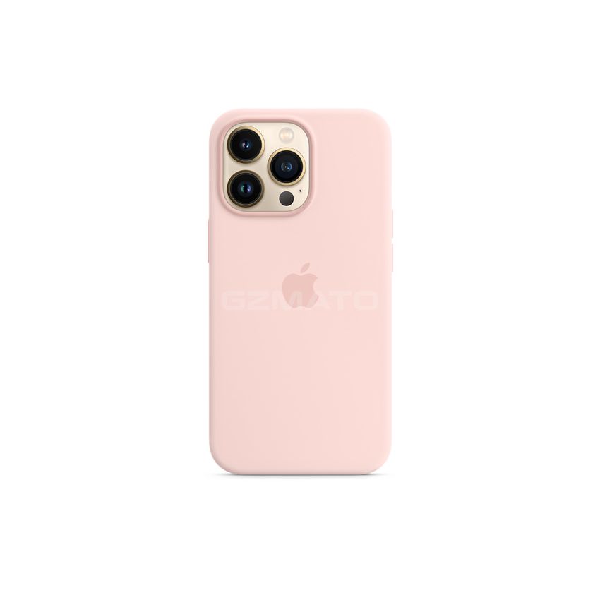 Apple iPhone 13 Pro Max Silicone Case with MagSafe-Chalk Pink-6.7-Inch