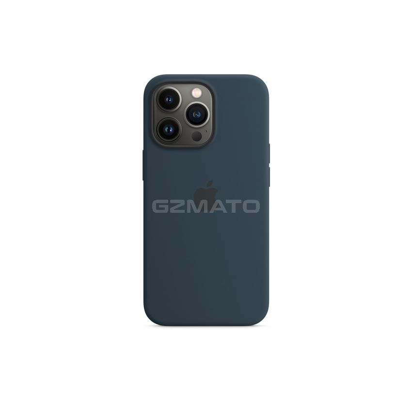 Apple iPhone 13 Pro Max Silicone Case with MagSafe-Abyss Blue-6.7-Inch