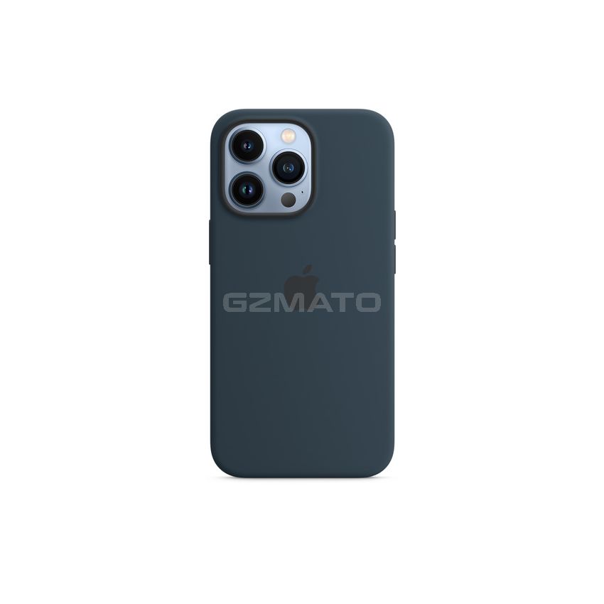 Apple iPhone 13 Pro Max Silicone Case with MagSafe-Abyss Blue-6.7-Inch