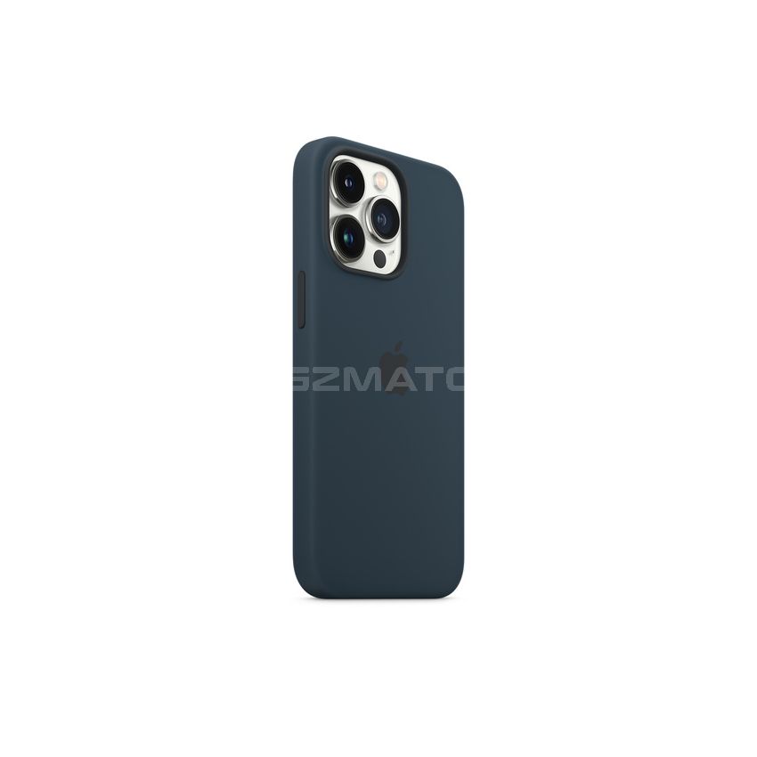 Apple iPhone 13 Pro Max Silicone Case with MagSafe-Abyss Blue-6.7-Inch