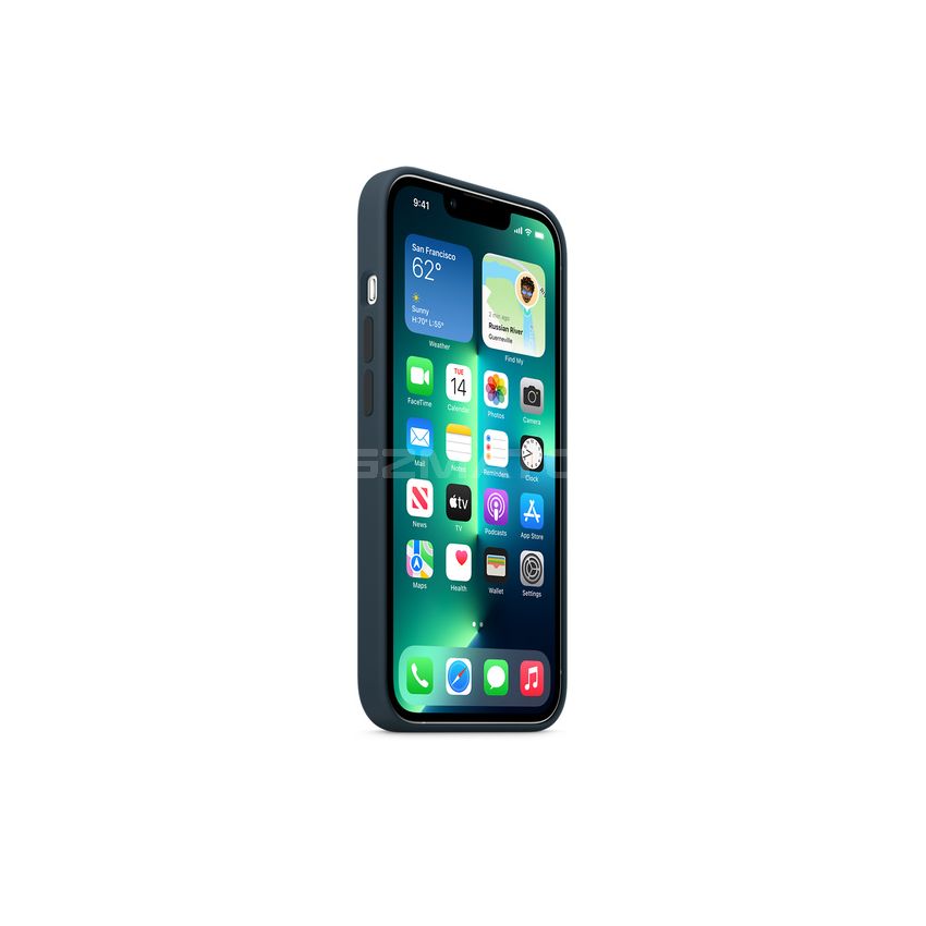 Apple iPhone 13 Pro Max Silicone Case with MagSafe-Abyss Blue-6.7-Inch