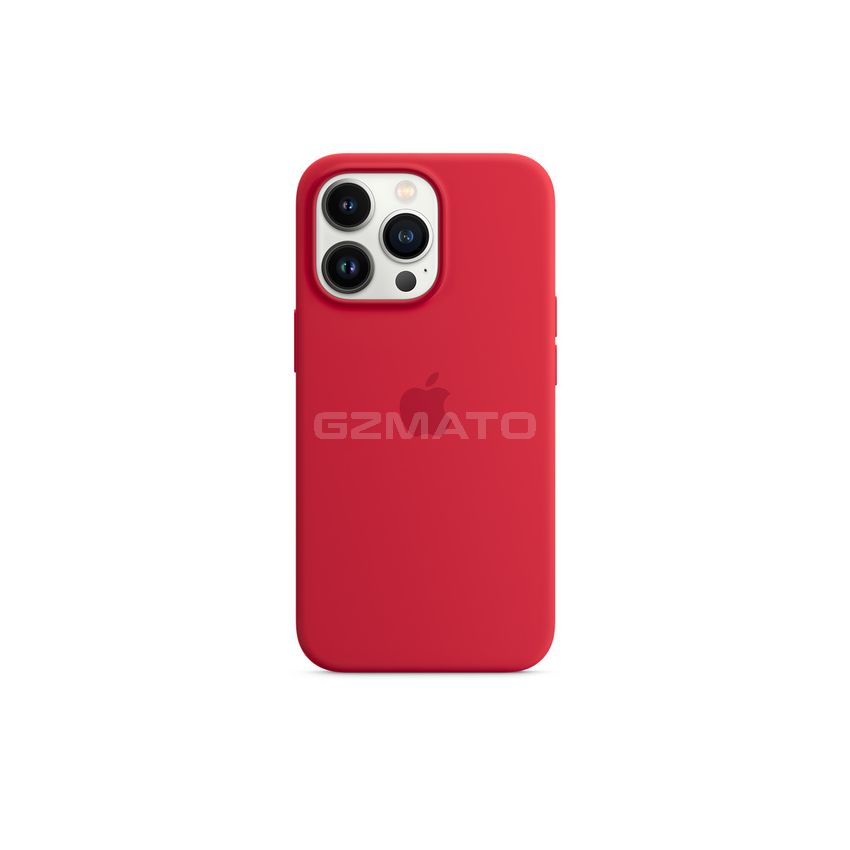 Apple iPhone 13 Pro Silicone Case with MagSafe-Red-6.1-Inch