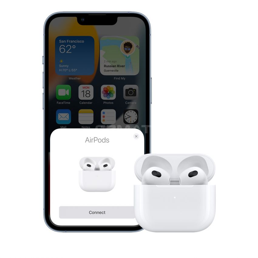 Apple 3rd Generation AirPods H1 headphone chip IPX4 Bluetooth 5.0 Amazing sound quality with Adaptive EQ