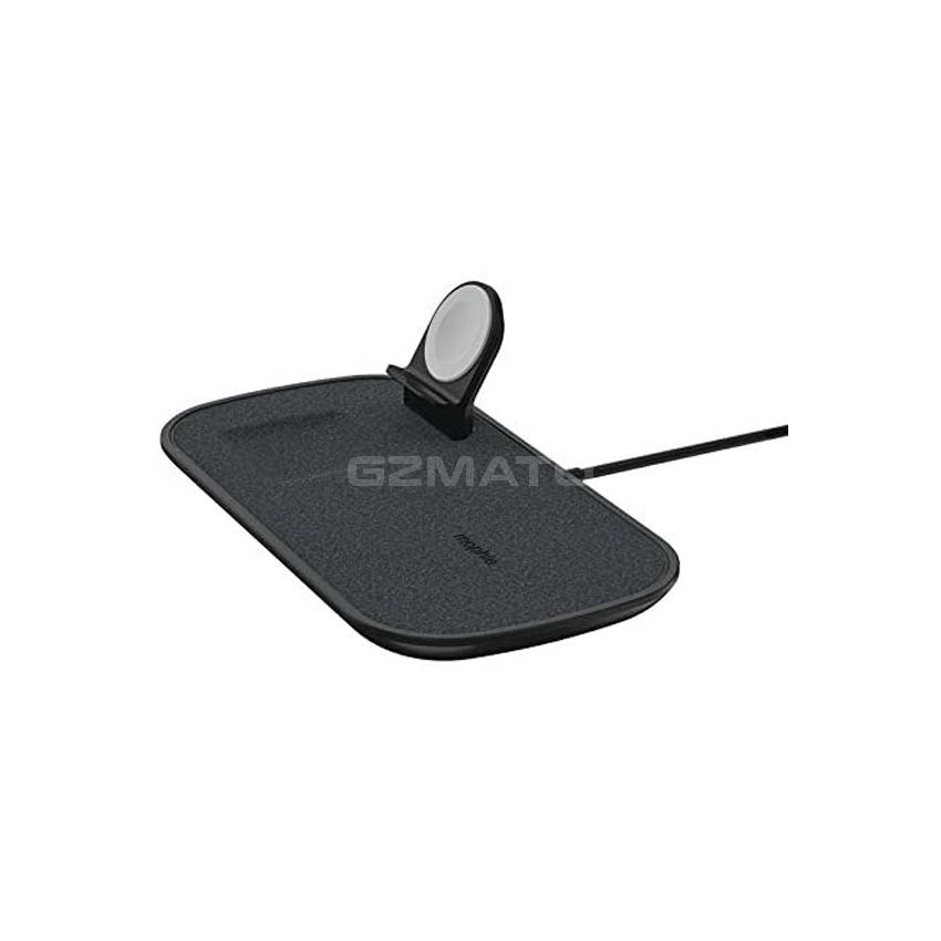 mophie 3 in 1 Wireless Charge Pad - Qi Wireless 7.5W Charging Pad for Apple iPhone, Airpods, and Apple Watch - Black