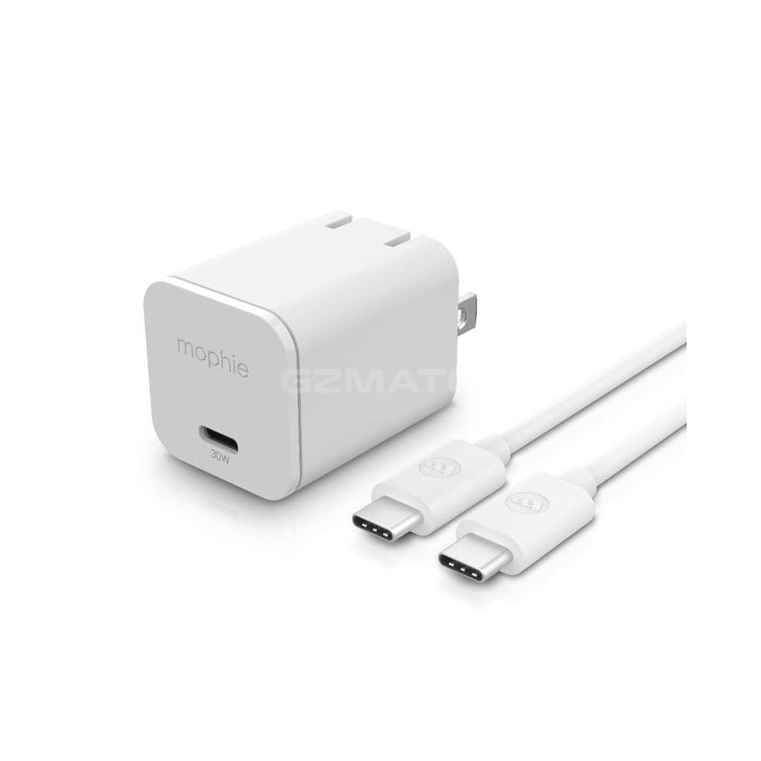 mophie speedport 30 with USB-C cable, 30W GaN fast wall charger (Apple Exclusive-White) for MacBook Air (2020), iPad, iPhone, Apple Devices, USB-C Devices