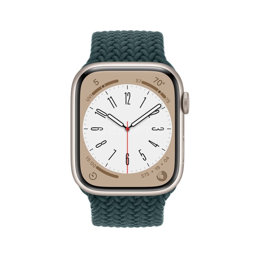 Apple Watch Series 8 - Starlight Aluminum Case with Braided Solo Loop