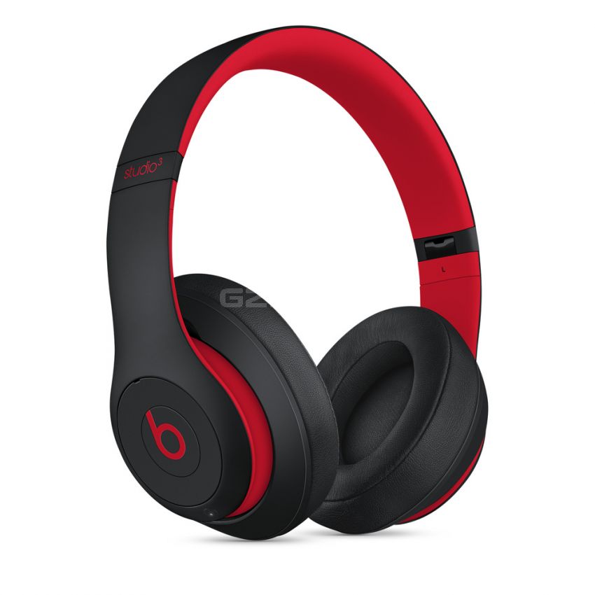 Beats Studio3 Wireless Noise Cancelling Over-Ear Headphones - Apple W1 Headphone Chip, Class 1 Bluetooth, 22 Hours of Listening Time, Built-in Microphone - -The Beats Decade Collection - Defiant Black-Red