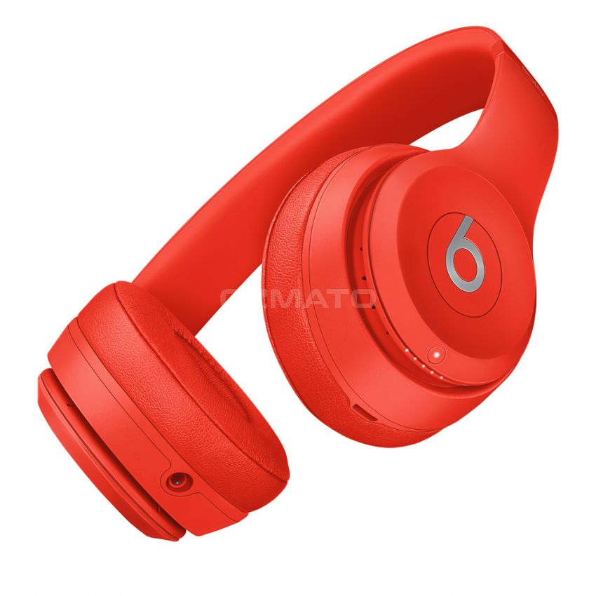 Beats Solo 3 Wireless On-Ear Headphones - Apple W1 Headphone Chip, Class 1 Bluetooth, 40 Hours of Listening Time, Built-in Microphone - -Red