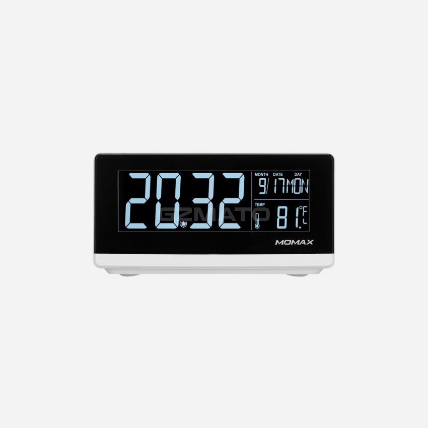 MOMAX Q.Clock Digital Clock with Wireless Charger
