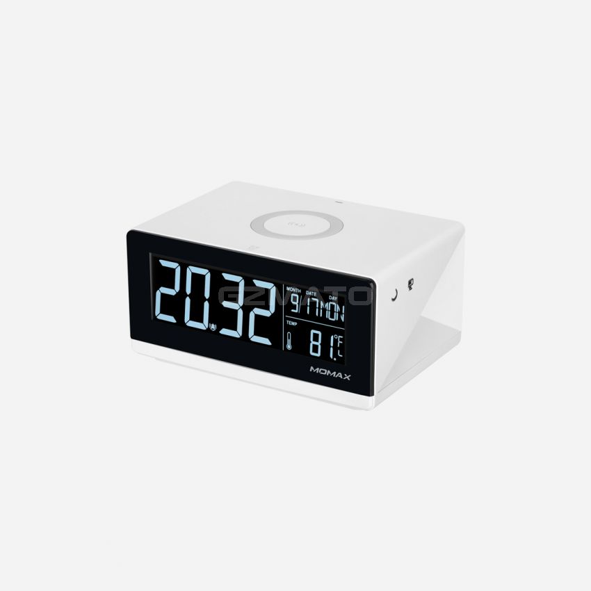 MOMAX Q.Clock Digital Clock with Wireless Charger