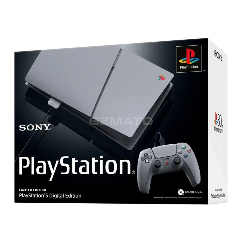 PlayStation 5 Slim Digital Edition - 30th Anniversary Limited Edition Bundle - Gray
