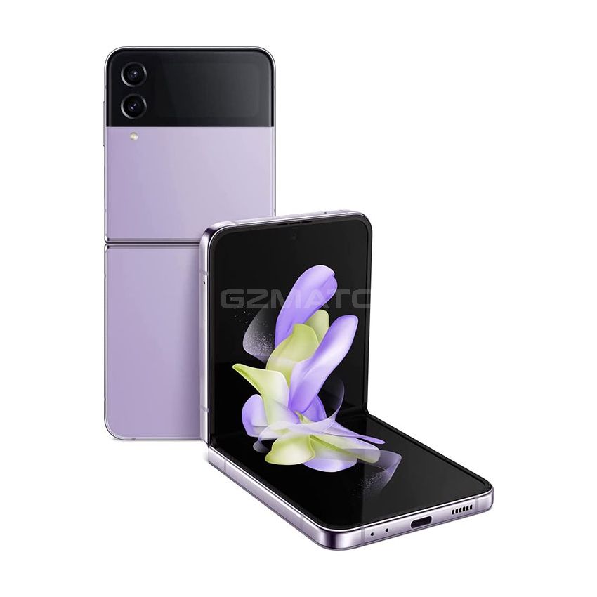 SAMSUNG Galaxy Z Flip4 Cell Phone, Factory Unlocked Android Smartphone, Flex Mode, Hands Free Camera, Compact, Foldable Design, Informative Cover Screen