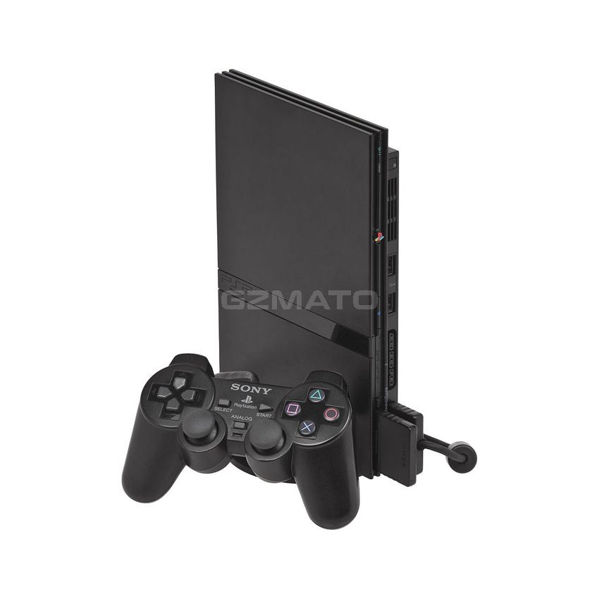 Second-Hand: Used SONY PlayStation 2 Slim Game Console, Bulit-in Games Unlocked Version, Black - PS2